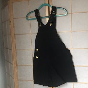 SOLD- Big Bud Press Shorts Overalls XXS Black